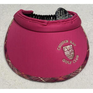 Cruden Bay Golf Club Ladies Golf Visor Gogie Girl Headwear Pink NWT